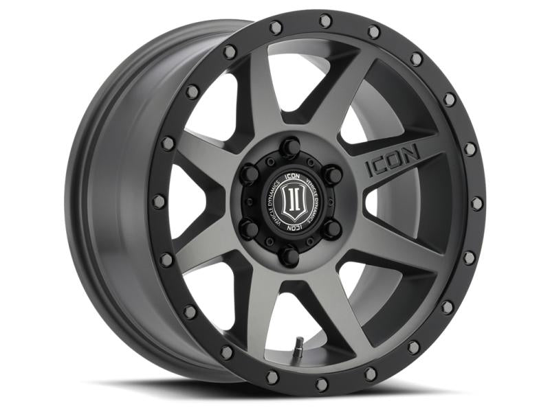 ICON Rebound 17x8.5 5x150 25mm Offset 5.75in BS 110.1mm Bore Titanium Wheel 1817855557TT Main Image