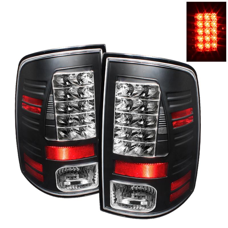 Spyder Dodge Ram 1500 09-14 10-14 LED Tail Lights Incandescent only - Blk ALT-YD-DRAM09-LED-BK 5017543 Main Image