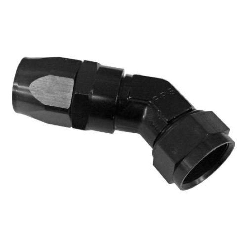 Fragola -10AN x 45 Degree Low Profile Forged Hose End - Black 104610-BL