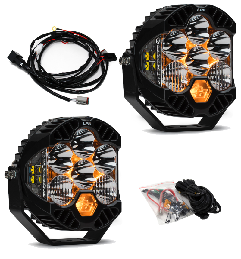 Baja Designs Jeep JL/JT Rubicon Steel Bumper LED Light Kit LP6 447671