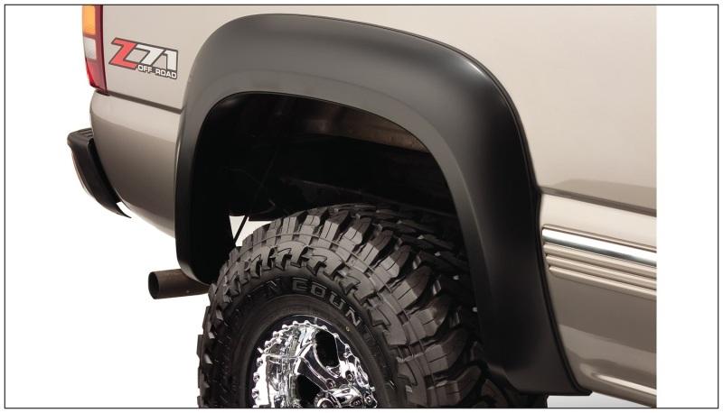 Bushwacker 07-07 Chevy Silverado 1500 Classic Fleetside Extend-A-Fender Style Flares 2pc - Black 40104-02 Main Image