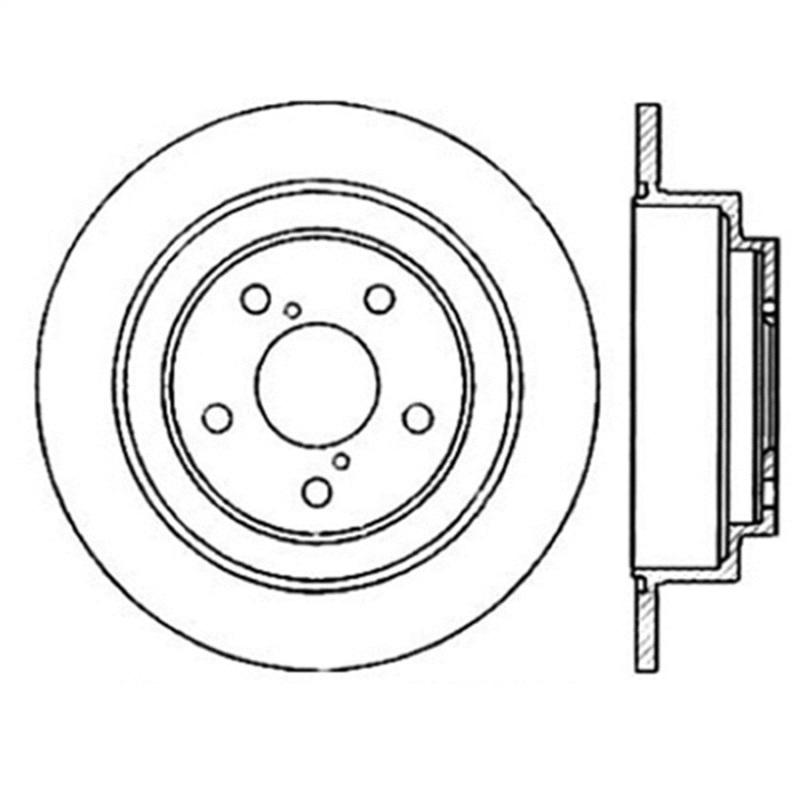 StopTech Power Slot 02-05 WRX Rear Left Sportstop Slotted Rotor 126.47011SL Main Image