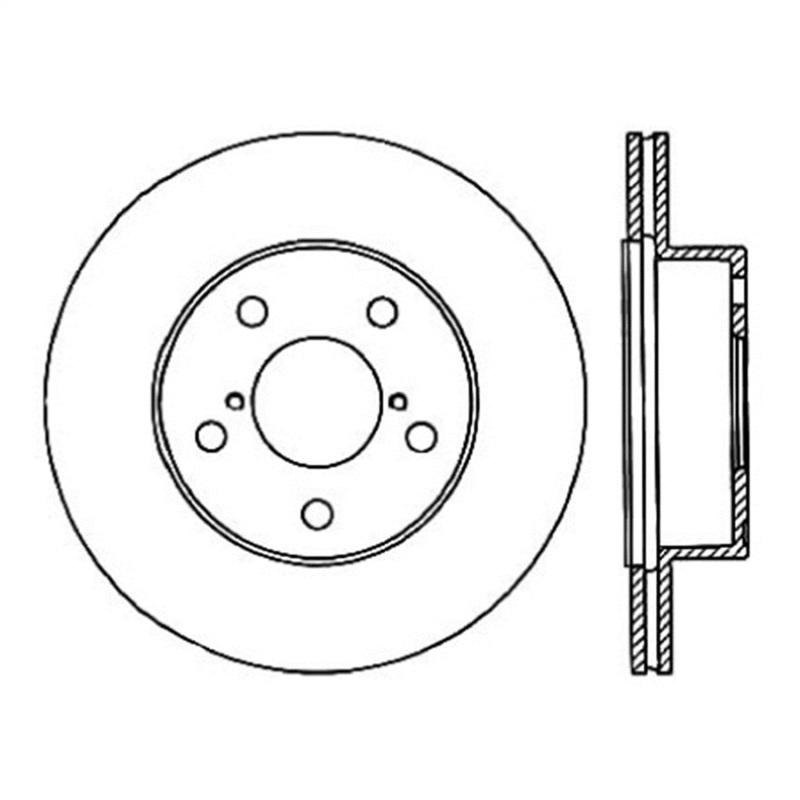 StopTech Power Slot 05-07 STi Rear Left Slotted Rotor 126.47023SL Main Image