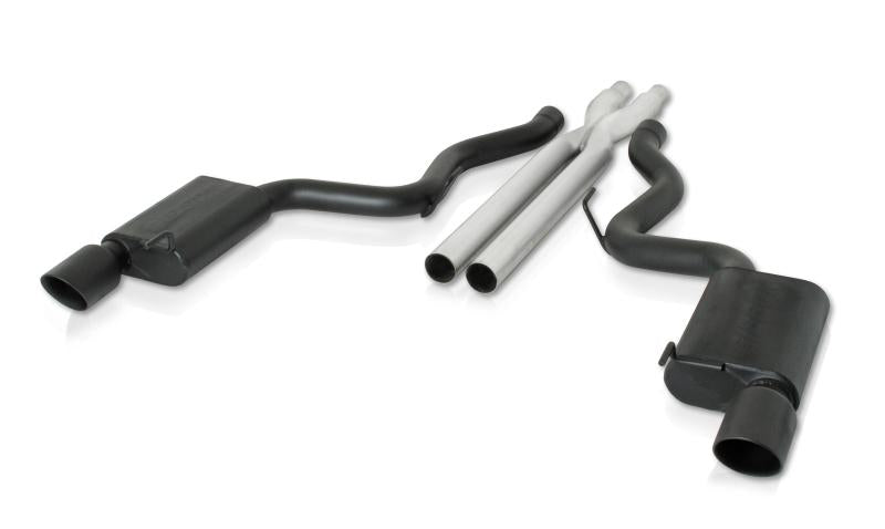 Gibson 15-17 Ford Mustang GT 5.0L 3in Cat-Back Dual Exhaust - Black Elite (Ceramic) 619013-B Main Image