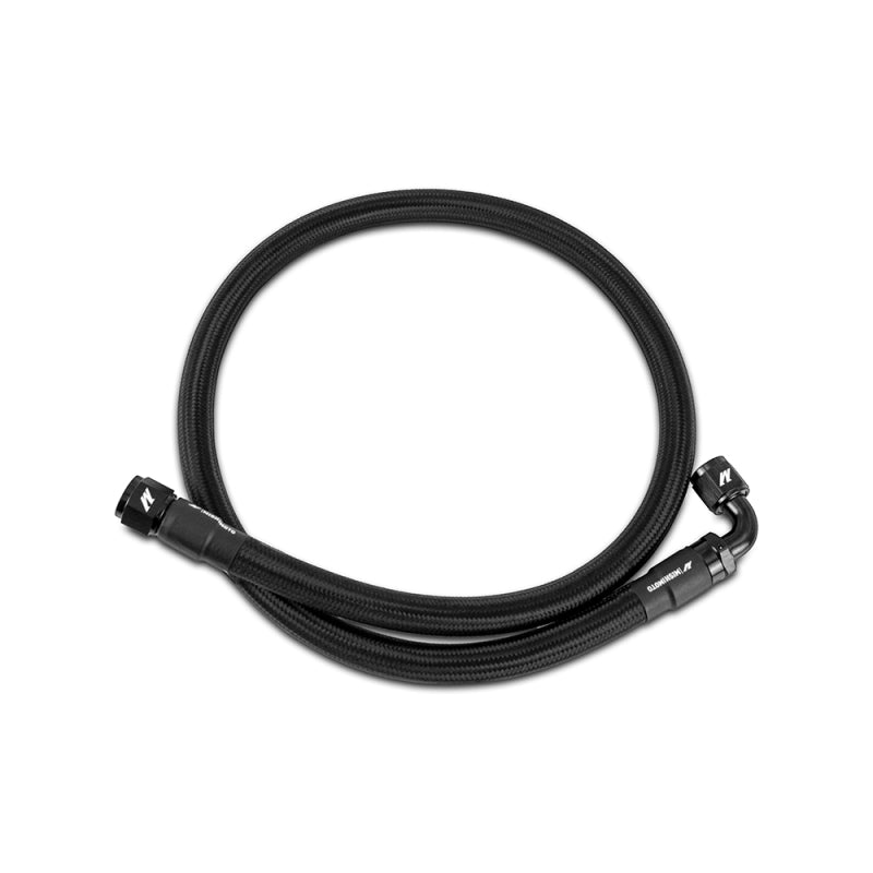 Mishimoto 3Ft Stainless Steel Braided Hose w/ -10AN Straight/90 Fittings - Black MMSBH-10-3BK