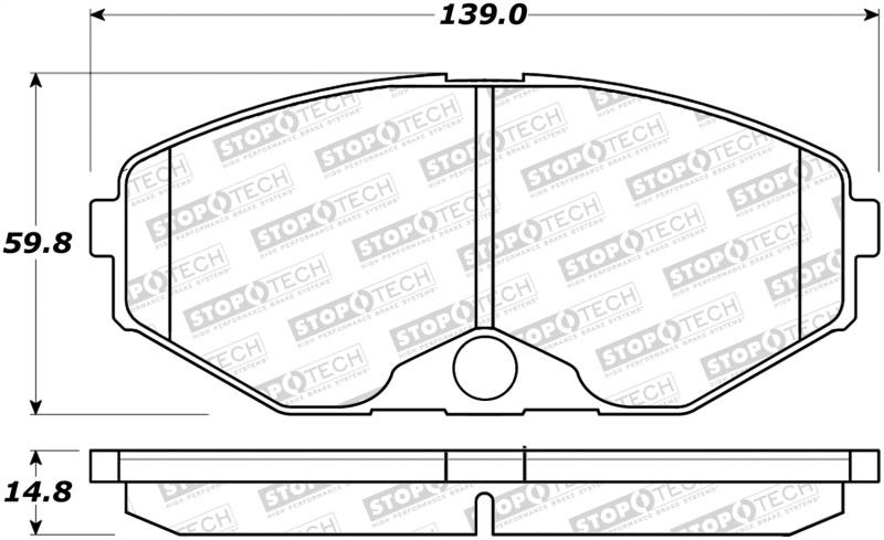 StopTech Street Brake Pads 308.04860 Main Image