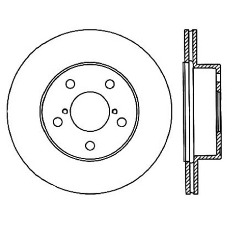 StopTech Power Slot 05-07 STi Rear Right Slotted Rotor 126.47023SR Main Image