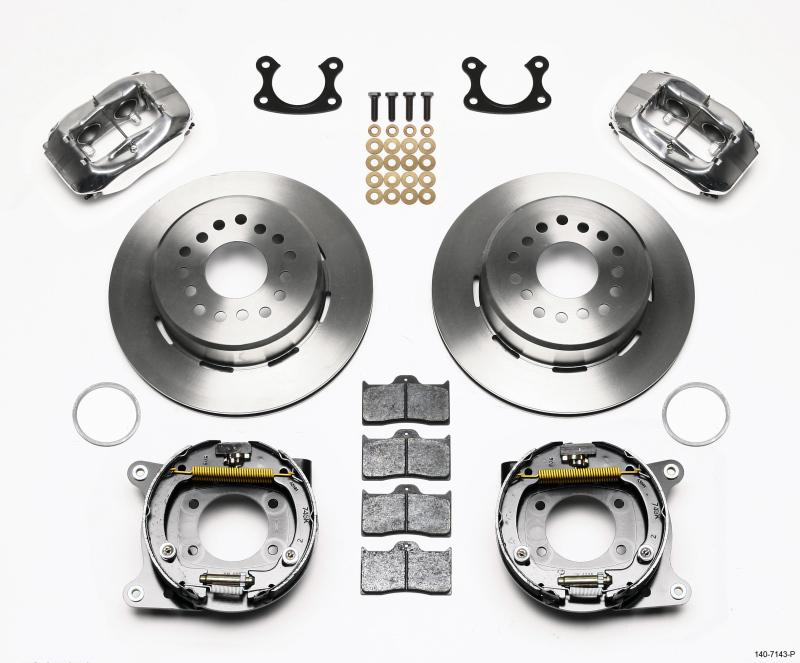 Wilwood Forged Dynalite P/S Park Brake Kit Polished Small Ford 2.66in Offset 140-7143-P Main Image