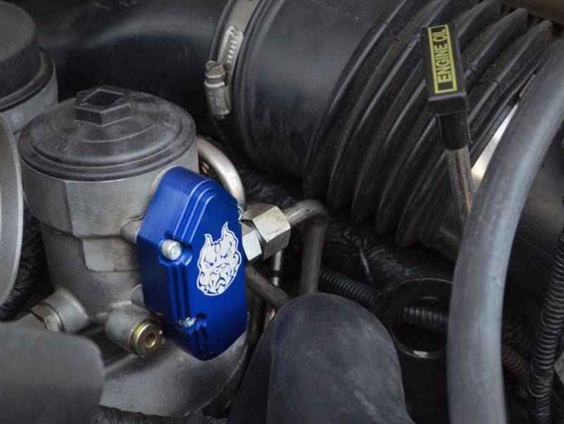 Sinister Diesel 03-07 Ford Powerstroke 6.0L Blue Spring Kit w/ Billet Spring Housing/Fuel Filter Cap SD-FUELBLK-6.0-FFC