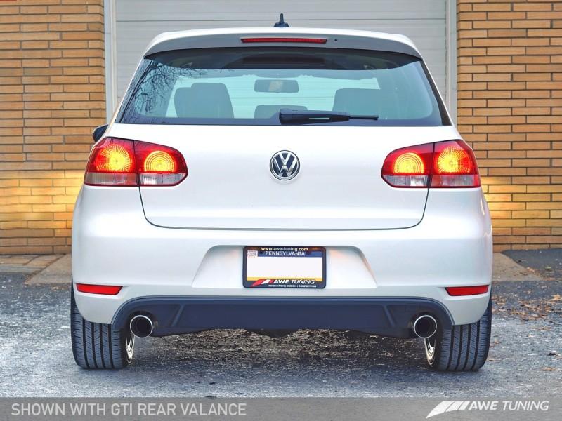 AWE Tuning Golf TDI (GTI Style) Performance Exhaust - Polished Silver Slash Cut Tips 3015-32034 Main Image