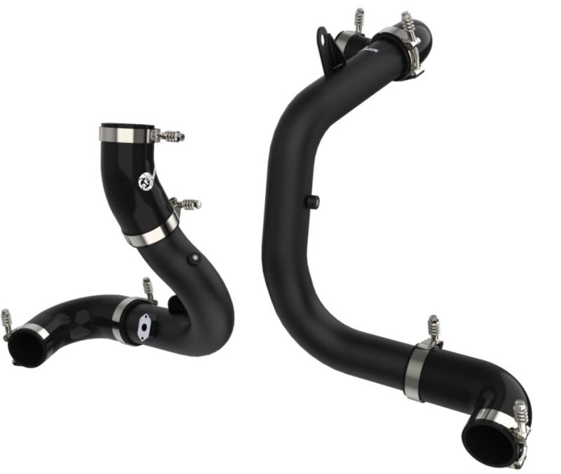 aFe BladeRunner 15-20 VW GTI (MKVII) L4-2.0L (t) Aluminum Hot and Cold Charge Pipe Kit Black 46-20414-B