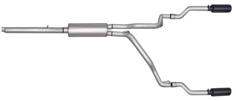 Gibson 05-08 Dodge Dakota SLT 3.7L 2.5in Cat-Back Dual Split Exhaust - Black Elite 66539B Main Image