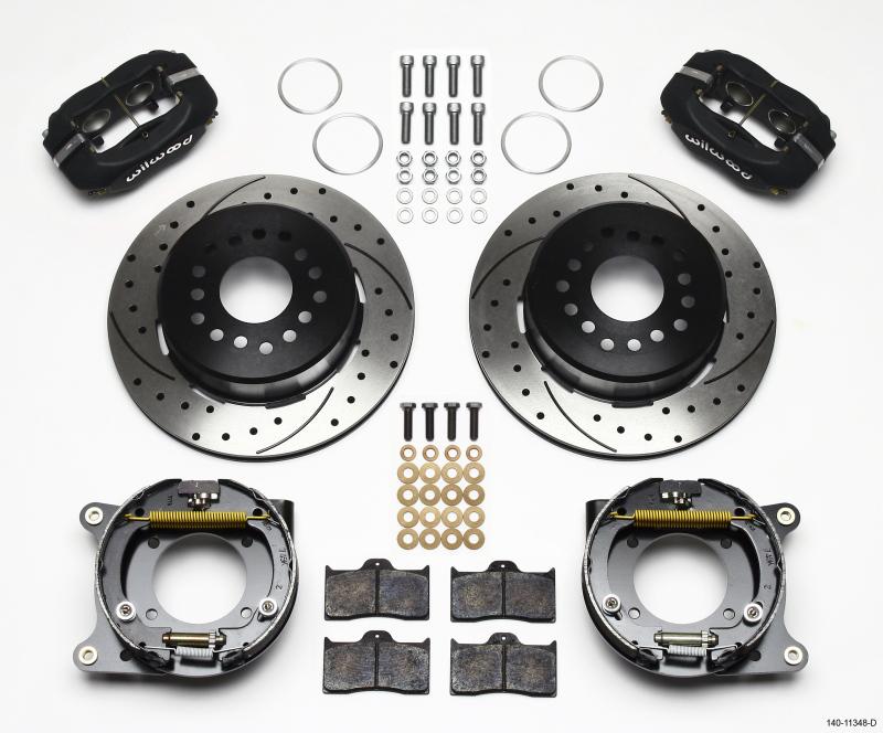 Wilwood Forged Dynalite P/S Park Brake Kit Drilled 55-57 Chevy 2.34in Offset 140-11348-D Main Image