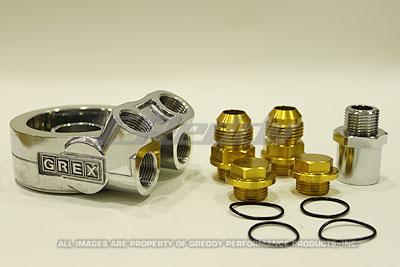 GReddy 12401123 Engine Oil Block Adapter 3/4 x 16UNF -10AN Fittings