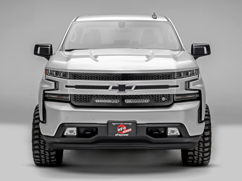 aFe 19-20 GM Silverado 1500 Scorpion Grille w/ LEDs 79-21003L