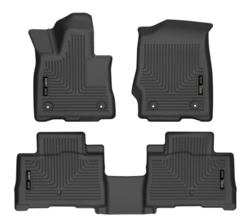 Husky Liners 20-21 Lincoln Aviator w 2nd Row Bench/Buckets Weatherbeater Front/2nd Seat Liners - BLK 99331