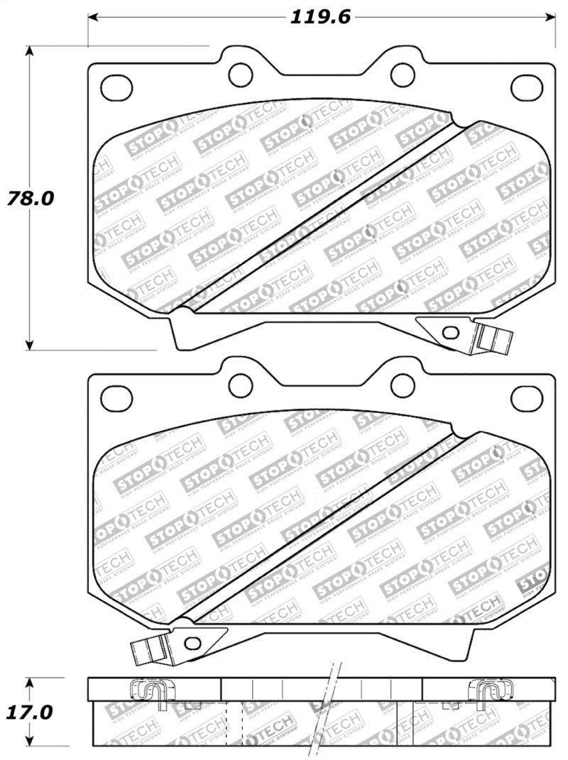 StopTech Sport Brake Pads With Shims And Hardware