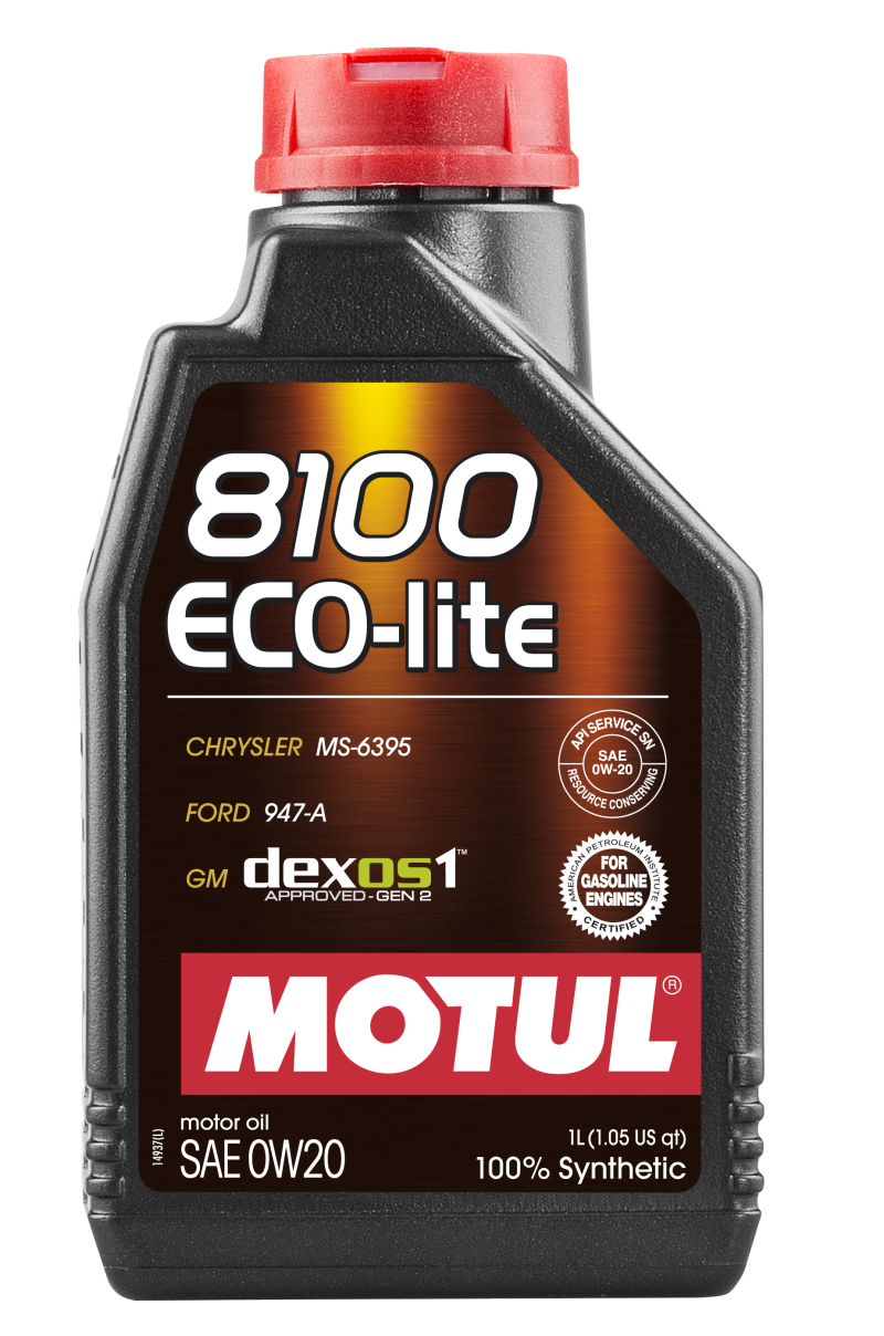 Motul 1L Synthetic Engine Oil 8100 0W20 Eco - Lite