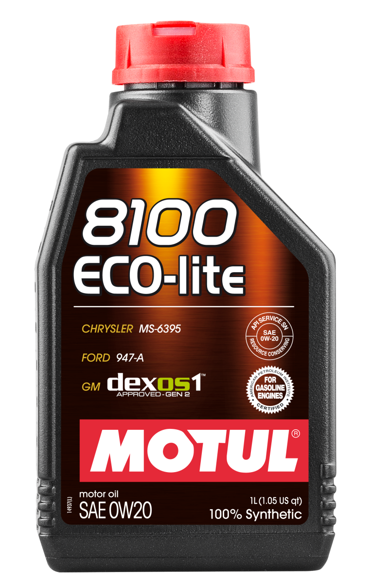 Motul 1L Synthetic Engine Oil 8100 0W20 Eco - Lite