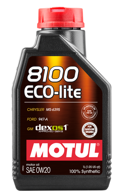 Motul 1L Synthetic Engine Oil 8100 0W20 Eco - Lite