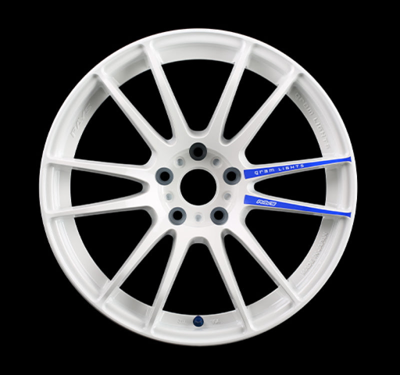 Gram Lights 57XTREME Spec-D 18x9.5 +12 5-114.3 White Wheel WGJDX12EW