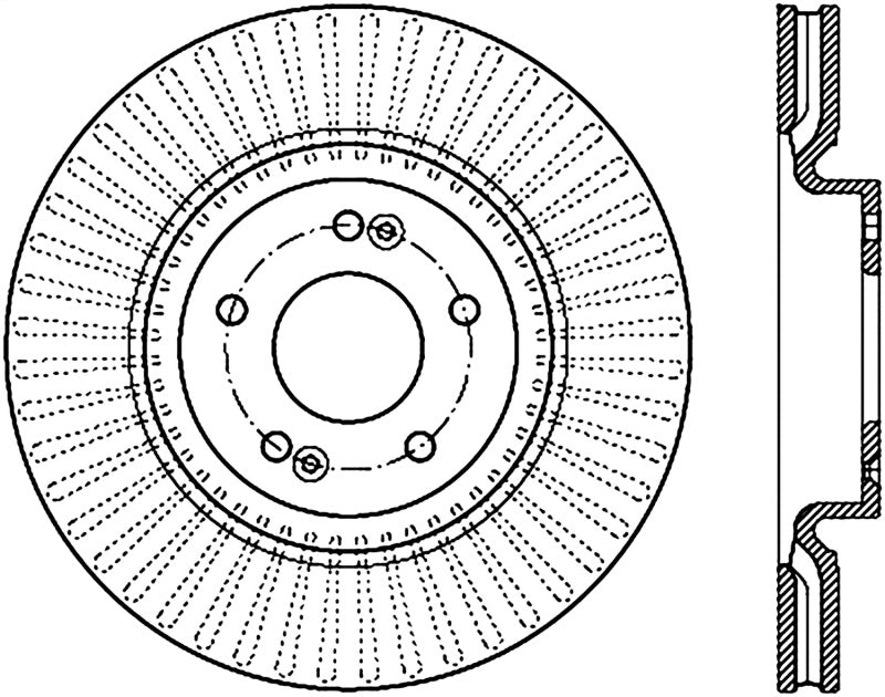 Stoptech 11-16 Kia Optima / 15-17 Hyundai Sonata Front Premium CRYO-STOP Rotor 120.50028CRY