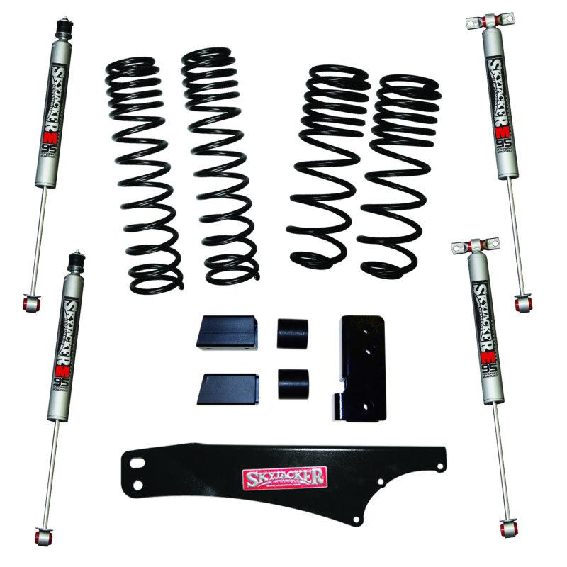 Skyjacker 2007-2018 Jeep Wrangler JK 4 Door 4WD Long Travel 2in-2.5in Lift Kit w/M95 Monotube Shocks JK25BPMLT Main Image