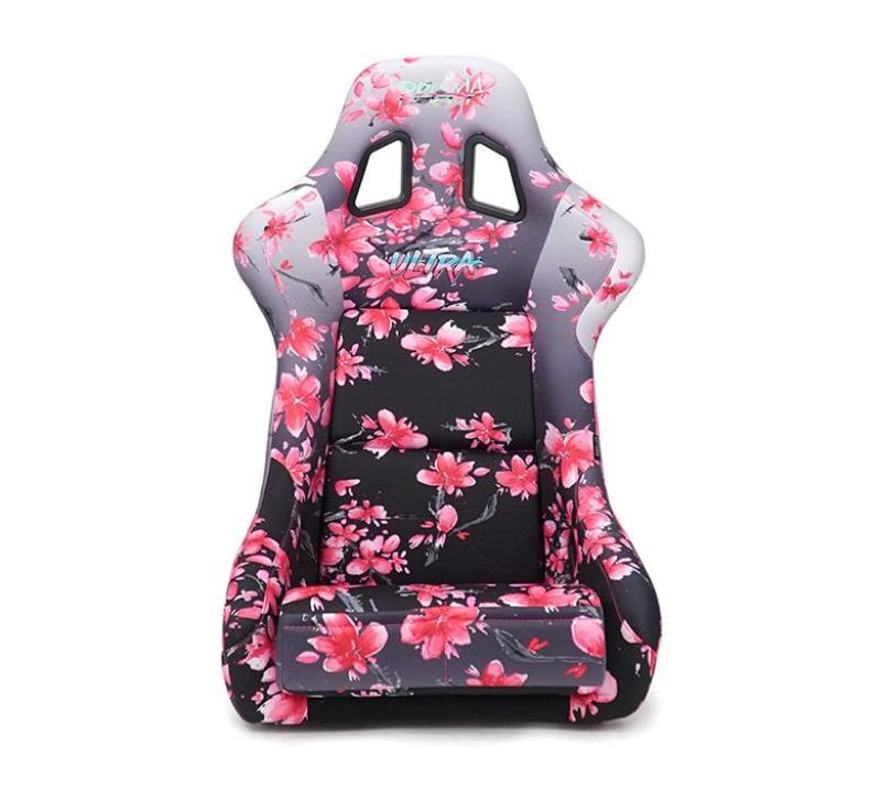 NRG FRP Bucket Seat PRISMA Japanese Cherry Blossom Edition W/ Pink Pearlized Back - Medium FRP-303-SAKURA