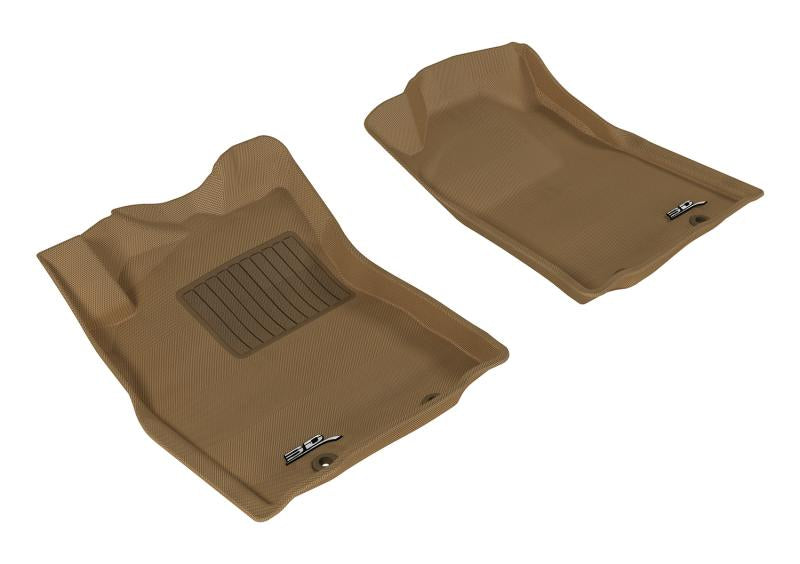 3D MAXpider 2012-2015 Toyota Tacoma Reg/Acs Cab Kagu 1st Row Floormat - Tan L1TY09111502 Main Image