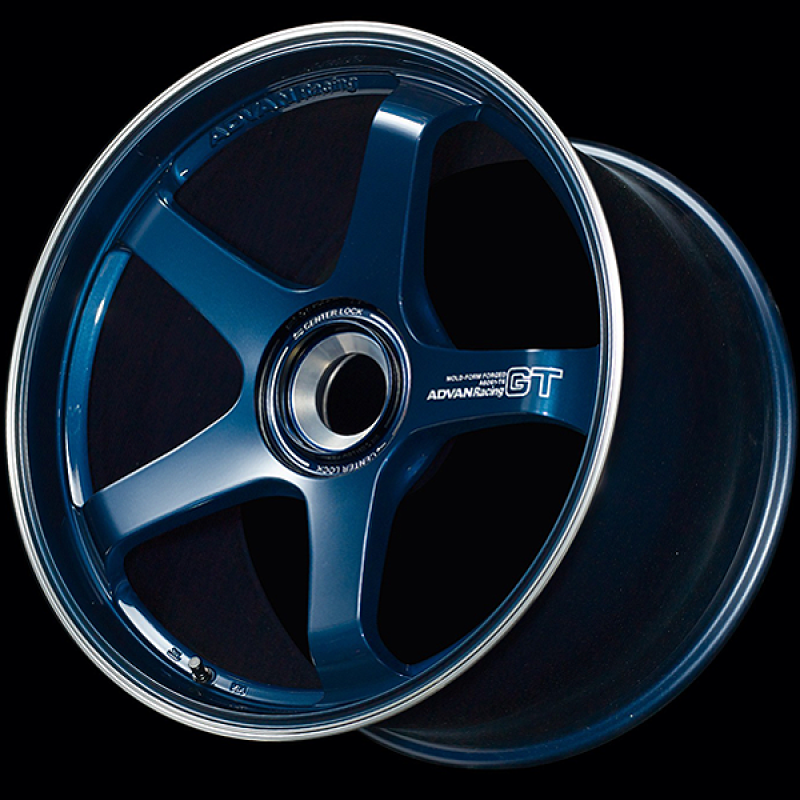 Advan GT Premium Version (Center Lock) 20x9 +49 Racing Titanium Blue & Ring Wheel (Porsche) YAQ0I49ID