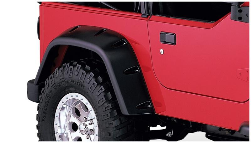 Bushwacker 97-06 Jeep TJ Max Pocket Style Flares 2pc - Black 10030-07 Main Image