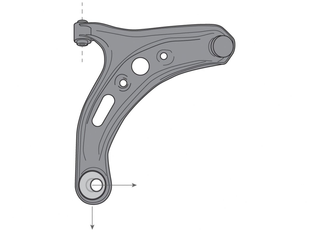 AVO Turboworld Suspension Front Lower Control Arm Bushing (+0.50 Caster Adj) - 05-09