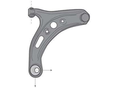 AVO Turboworld Suspension Front Lower Control Arm Bushing (+0.50 Caster Adj) - 05-09