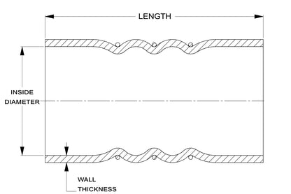 HPS 2-1/2" ID, 6" Length, Silicone Charge Air Cooler CAC Hose Double Hump Coupler Bellow Cold Side, High Temp 4-ply Reinforced, 63mm ID