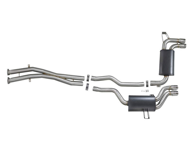 aFe MACH Force-Xp 2.5in 304 SS Cat-Back Exhaust w/ Polished Tips 01-06 BMW M3 49-36344-P