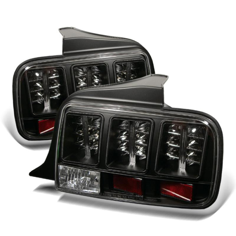 Spyder Ford Mustang 05-09 LED Tail Lights Black ALT-YD-FM05-LED-BK 5003546 Main Image