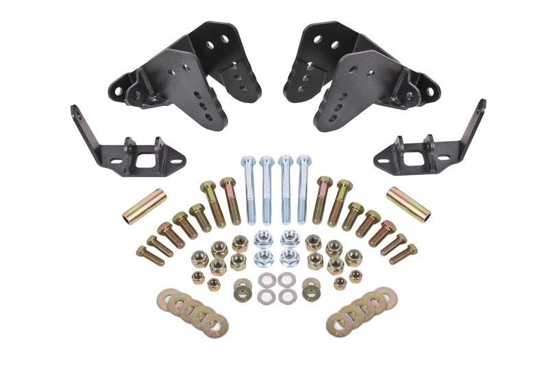 BMR 78-87 G-Body Rear Coilover Conversion Kit w/ Control Arm Bracket - Black Hammertone CCK007H