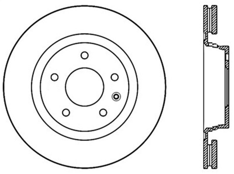 StopTech Sport Cryo Cross Drilled Brake Rotor; Front Left