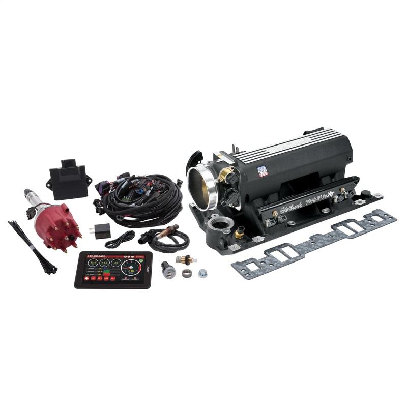 Edelbrock Pro Flo 4 XT EFI System Seq Port SBC Vortec/E-Tec 550 Max HP 29lb/hr Black Finish 35823 Main Image