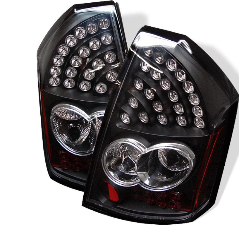 Spyder Chrysler 300 05-07 LED Tail Lights Black ALT-YD-CHR305-LED-BK 5001627 Main Image