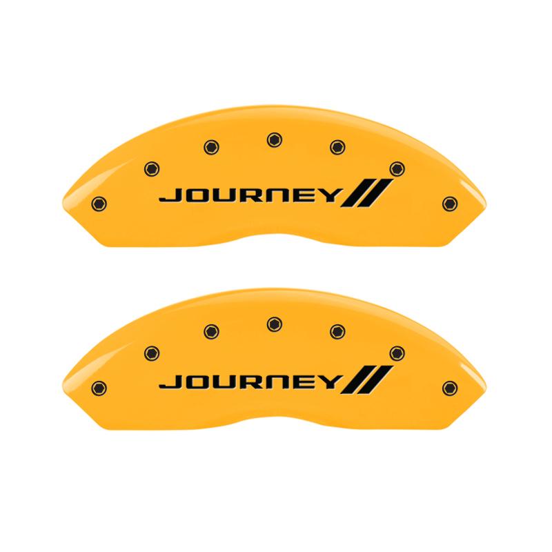 MGP 4 Caliper Covers Engraved Front & Rear With stripes/Journey Yellow finish black ch 12200SJNYYL Main Image