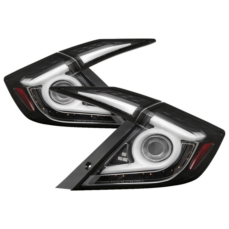 Spyder 16-19 Honda Civic 4 Door Light Bar LED Tail Lights - Black - ALT-YD-HC164D-LB-BK 5086051 Main Image