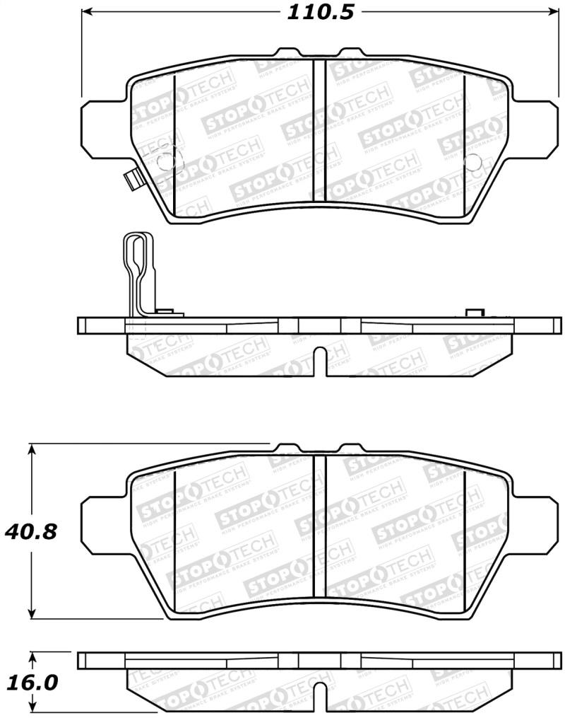 StopTech Street Brake Pads 308.11010 Main Image