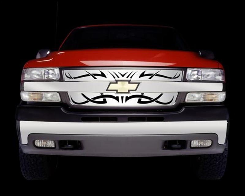 Putco 03-05 Ford Explorer w/ Logo CutOut Tribe Stainless Steel Grilles 85139 Main Image