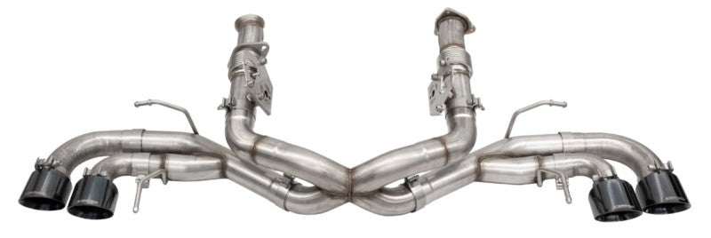 Corsa 2020 Corvette C8 3in Xtreme Cat-Back Exhaust 4.5in Black Quad Tips - Deletes stock AFM Valve 21104BLK