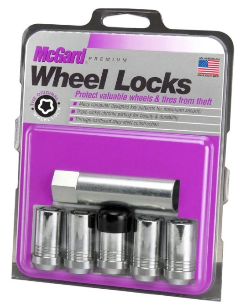 McGard Wheel Lock Nut Set - 5pk. (Cone Seat Tuner) M14X1.5 / 22mm Hex / 1.648in OAL - Chrome 25515