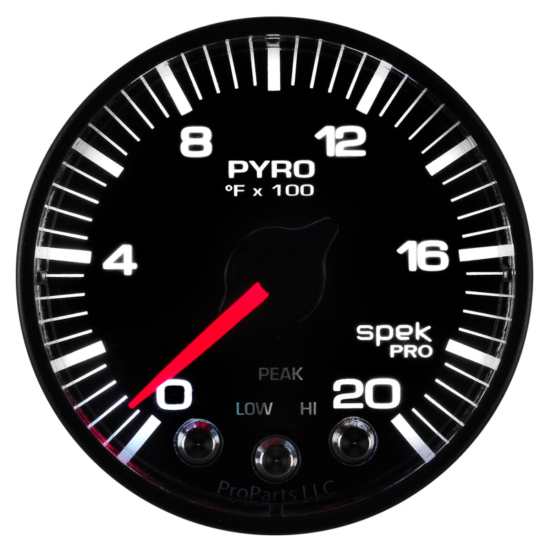 Autometer Spek-Pro 52.4mm 0-2000F Digital Stepper Motor Pyrometer Gauge P310328