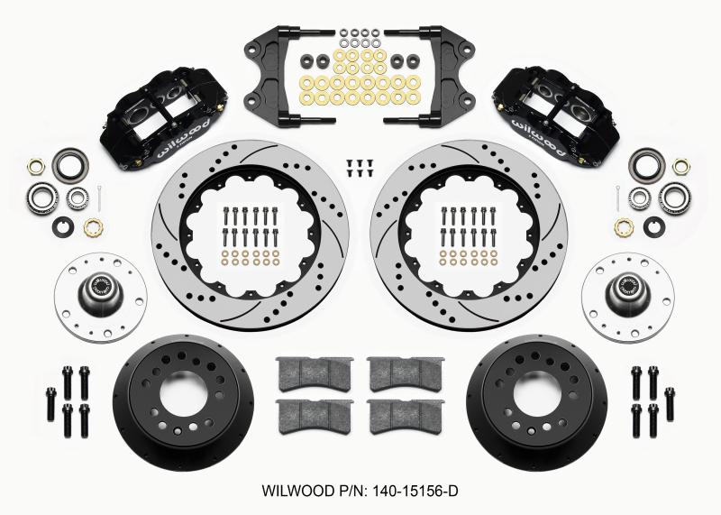 Wilwood Narrow Superlite 6R Front Hub Kit 14.00in Drilled WWE ProSpindle (5x4.75in 5x5.00in Hub) 140-15156-D Main Image