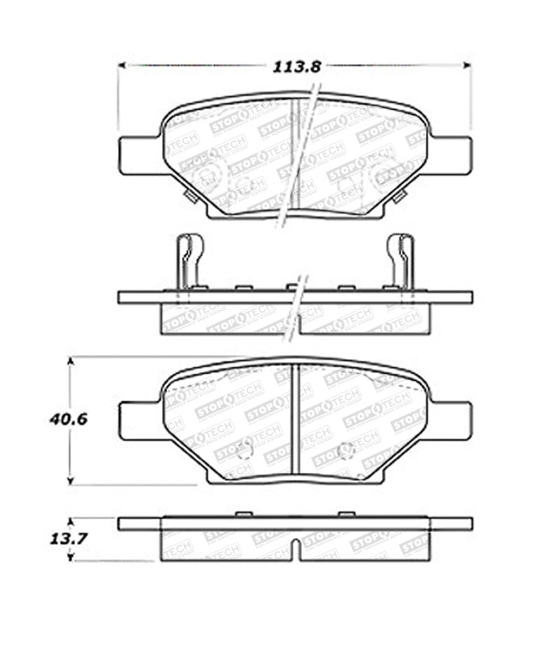 StopTech Street Select Brake Pads With Hardware