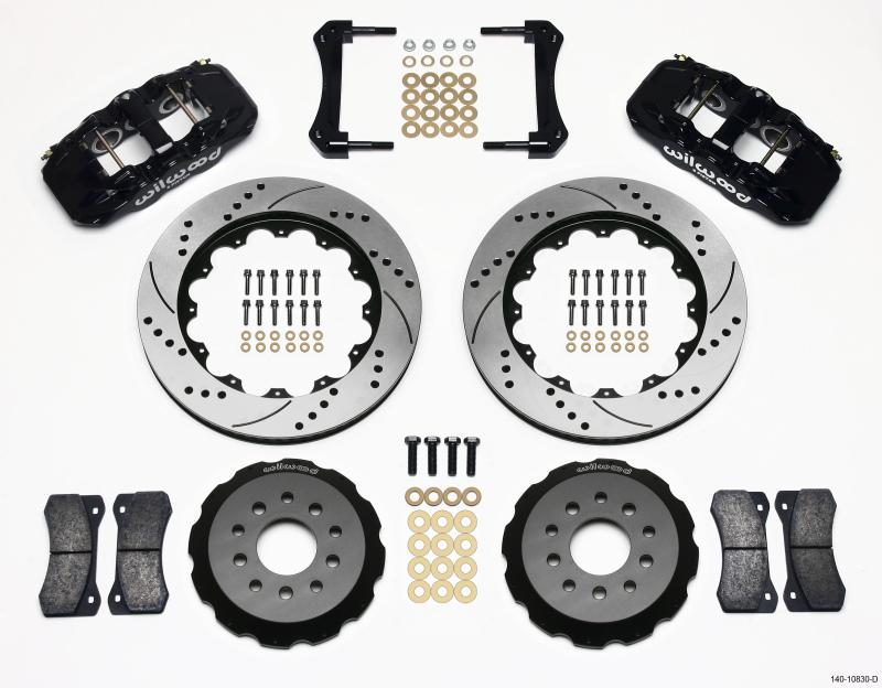 Wilwood AERO6 Front Hat Kit 14.00 Drilled 2005-2014 Mustang 140-10830-D Main Image